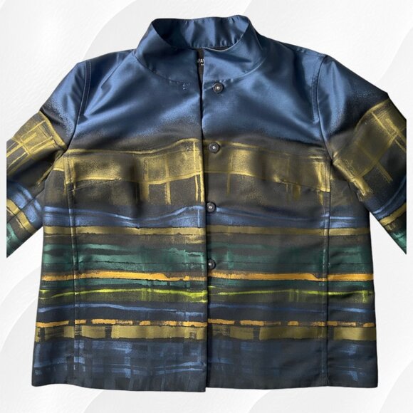 Lafayette 148 NY Aegean multicolored jacket - Picture 5 of 11